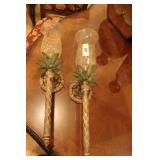 Pair of Palm tree wall sconces