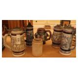 Four Avon steins, consorting Gentleman stein & Dun
