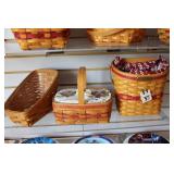 Three Longaberger baskets: 98 Glad Tidings basket,