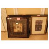 Three contemporary prints 15"x15", 11" x 16", 15"