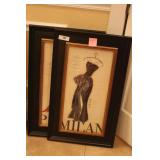 Two fashion prints 19" x 31"