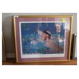 Framed Olympic signed & numbered print 37" x 31.5"