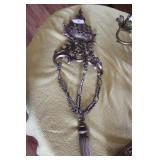 Pair heavy cast cherub wall mount decor