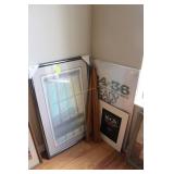 Framed print 25.5" x 38", frames & art stand