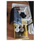 Plastic slide container with light bulbs, lawn gen