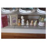 9 figurines incl Precious Moments, Willow Tree