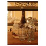 Art glass brown Murano style vase 14.5" , crystal