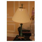 Cast metal three foot table lamp