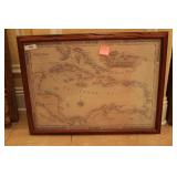 The Caribbean framed print 22.5"x 24.5"