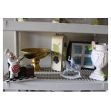 6 PCs decor - Chef decor; gold painted pedestal bo