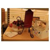 Pepper serving bowl with 4 soup bowls, organizer,