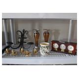 Angel napkin rings, candle votives, holly vase, US