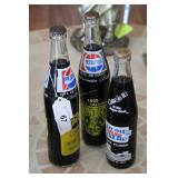 Three collector bottles: 1975 Tampa Bay Rowdies Pe