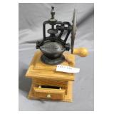 Contemporary Oak case coffee grinder