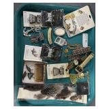 Tray costume jewelry:  bracelet, watches, hair