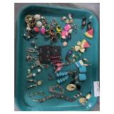 Vintage costume colorful earrings