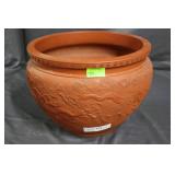 Contemporary Dragon Jardiniere in Cinnabar color