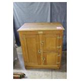 White Clad solid Oak cab., brass hardware, 20"d.
