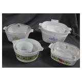 Correll & Pyrex serving dishes