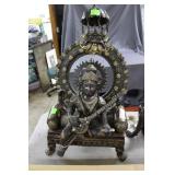 Heavy cast metal seated Shiva figure