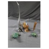 Canada alum bird, wood carved animals &