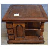 End Table with cabinet & storag21"H x 27"W x 27"