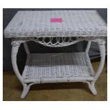 Wicker side table 23"H x 17"W x 25"