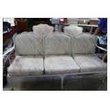 Retro cast metal Sofa and two chairs