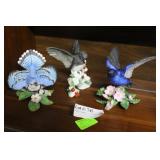 Three Lenox Bird figures: Purple Martin, Dark