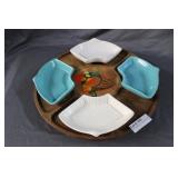 Mid Century rotating dip tray & 4 ash tray