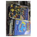 Two stacks contemporary comics: Wizard, Mad