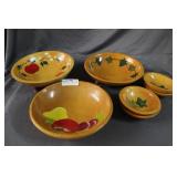 Mid Century wooden serving bowls