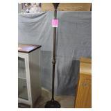 Bronze finish metal floor lamp, no shade, 63 1/2"