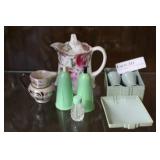 Madeleine Rose pattern teapot, Lustre ware