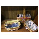 3 Longaberger baskets Liberty themed,w/ liners