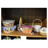 6 Longaberger baskets Incl. 1997/2001/2005/200