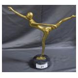 Abstract ballerina figure on marble base