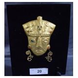 Mounted Ceremonial mask tin type