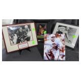 4 framed autographed photos: Muhammad Ali,