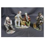 Capodimonte: Clowns, Cold weather man & seated