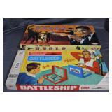 Two vintage board games: Battleship & The Man