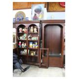 Pr.Cherry finished book cases, lighted,