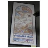 Framed Iditarod Trail Anchorage to Alaska print