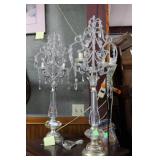 Pair contemporary chandelier lamps