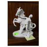 1800s German porcelain horse rider