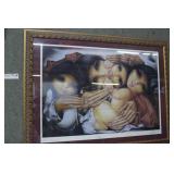 La Familia by P. Mena 6/10 P.F.A., framed &
