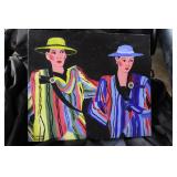 Mod dressed Ladies out styling, signed lower