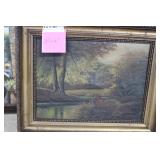 Fall Country scene, not signed, oil on canvas,