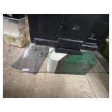 1980s Retro Green, Black & White Retro Glass Top