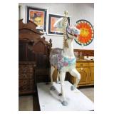 Carousel HorseVine & floral decorated,approx 60